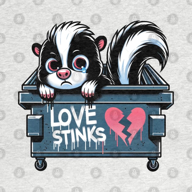 Love stinks - Funny skunk design by Kicosh